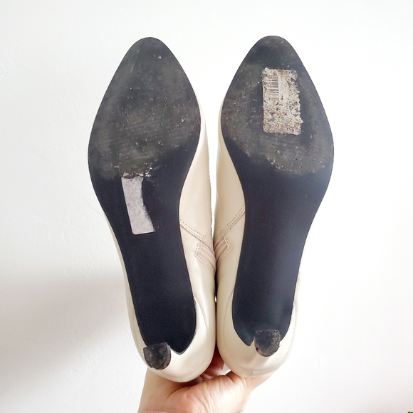 Intentionally Blank France Nappa Leather Ankle Booties Size 7 WHITE - Picture 14 of 16